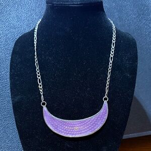 Elegant Sterling Silver and Purple Necklace
